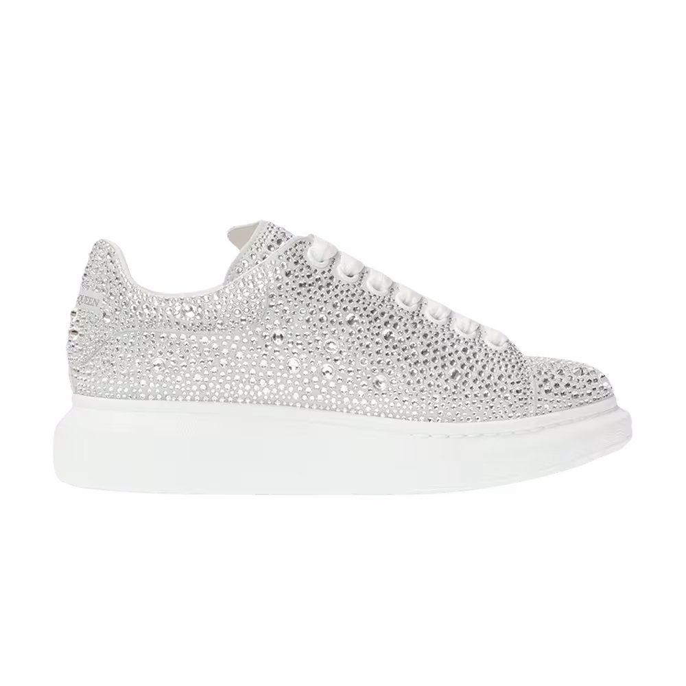 Alexander McQueen Women's Oversized Sneaker White Crystal