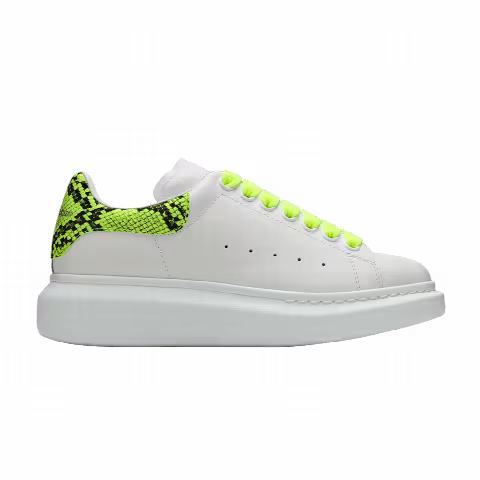 Alexander McQueen Wmns Oversized Sneaker 'Snake Print - White Yellow'