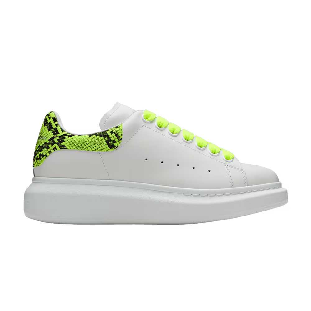 Alexander McQueen Women's Oversized Sneaker Snake Print - White Yellow