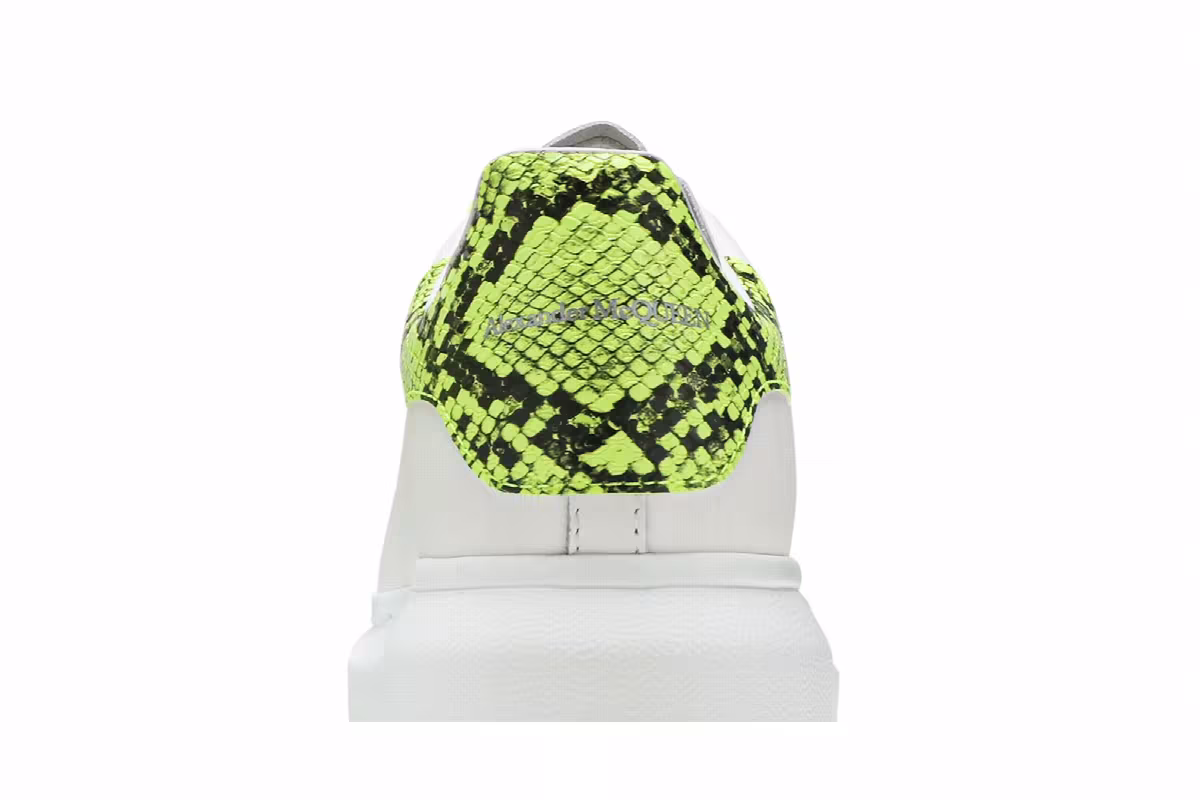 Alexander McQueen Women's Oversized Sneaker Snake Print - White Yellow, view 8