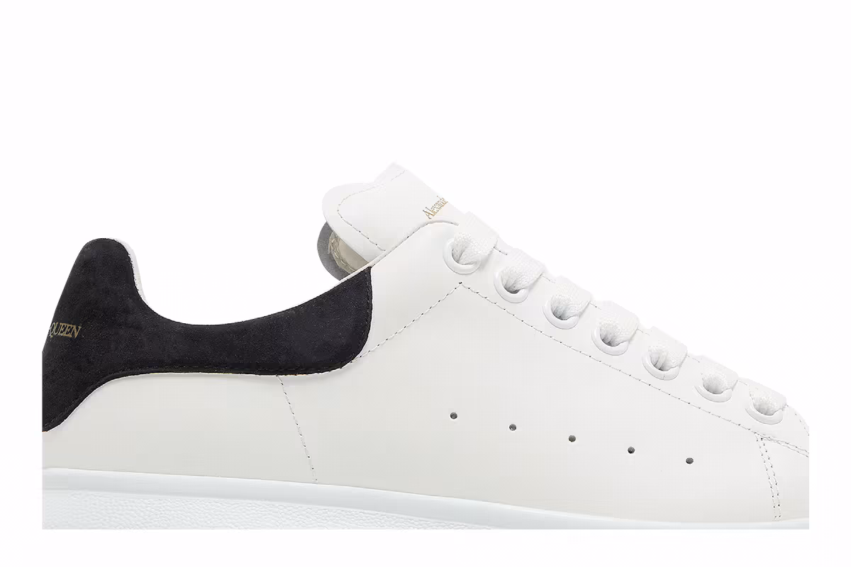 Alexander McQueen Women's Oversized Sneaker White Black, view 3