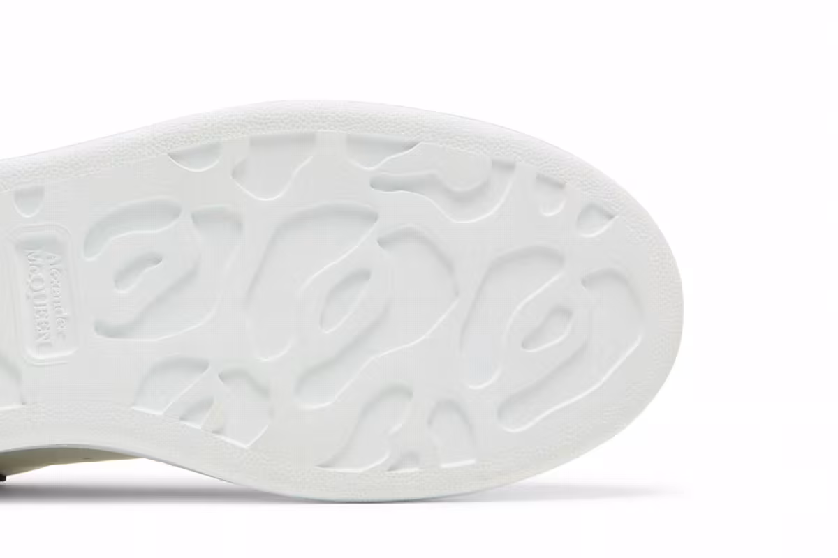 Alexander McQueen Women's Oversized Sneaker White Black, view 6