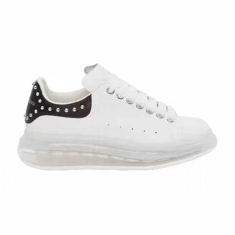 Alexander McQueen Wmns Oversized Sneaker 'Clear Sole Studded - White Black'