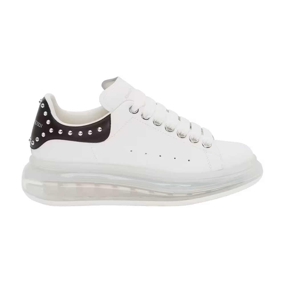 Alexander McQueen Women's Oversized Sneaker Clear Sole Studded - White Black