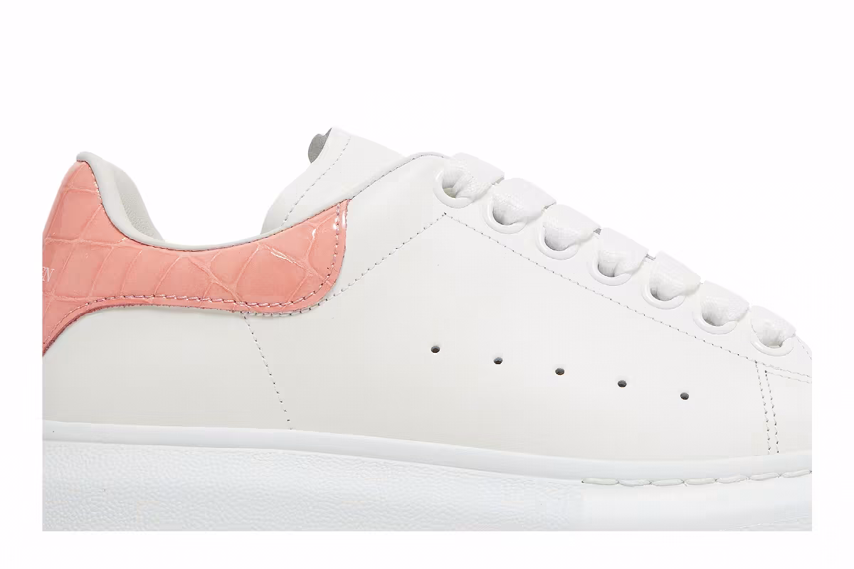 Alexander McQueen Women's Oversized Sneaker White Pastel Pink, view 3