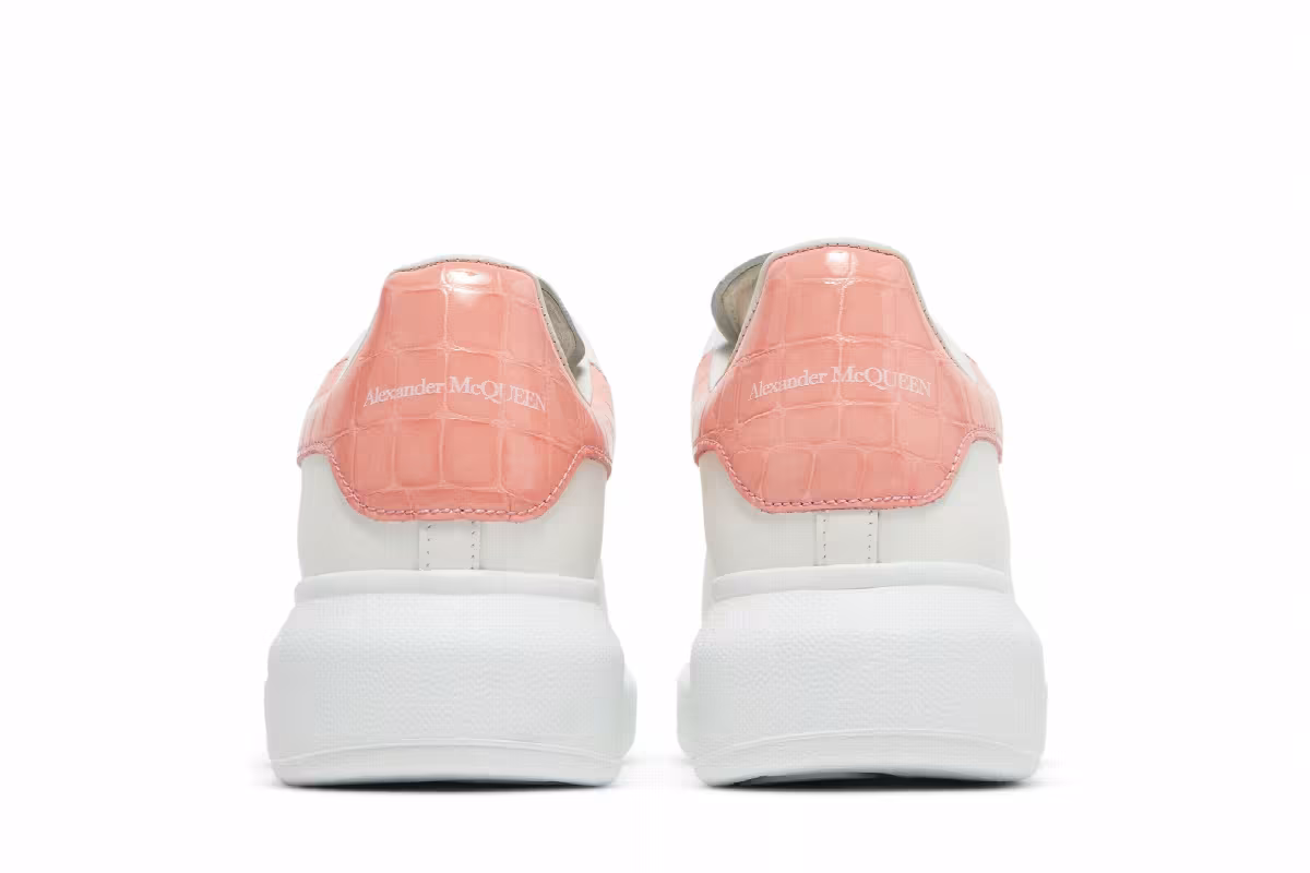 Alexander McQueen Women's Oversized Sneaker White Pastel Pink, view 7