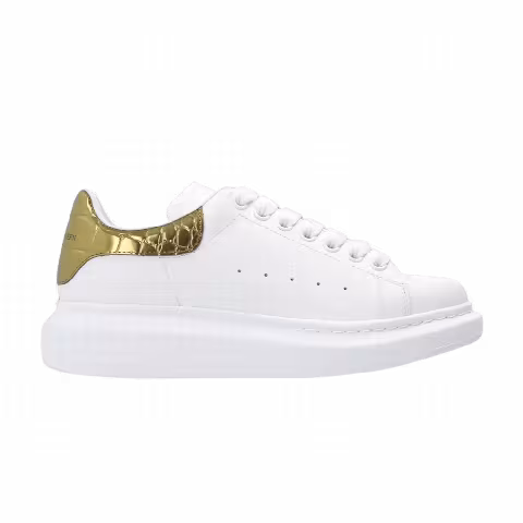 Alexander McQueen Wmns Oversized Sneaker 'Gold Crocodile'