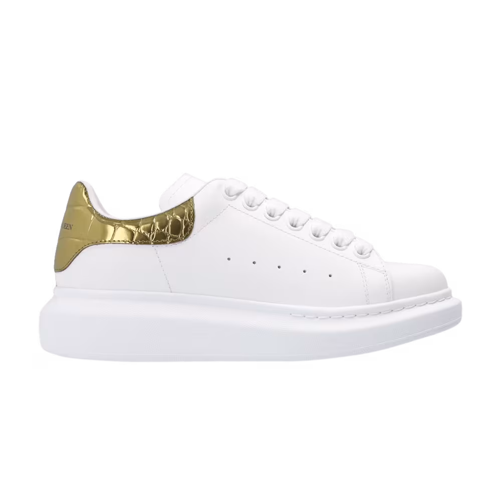 Alexander McQueen Women's Oversized Sneaker Gold Crocodile