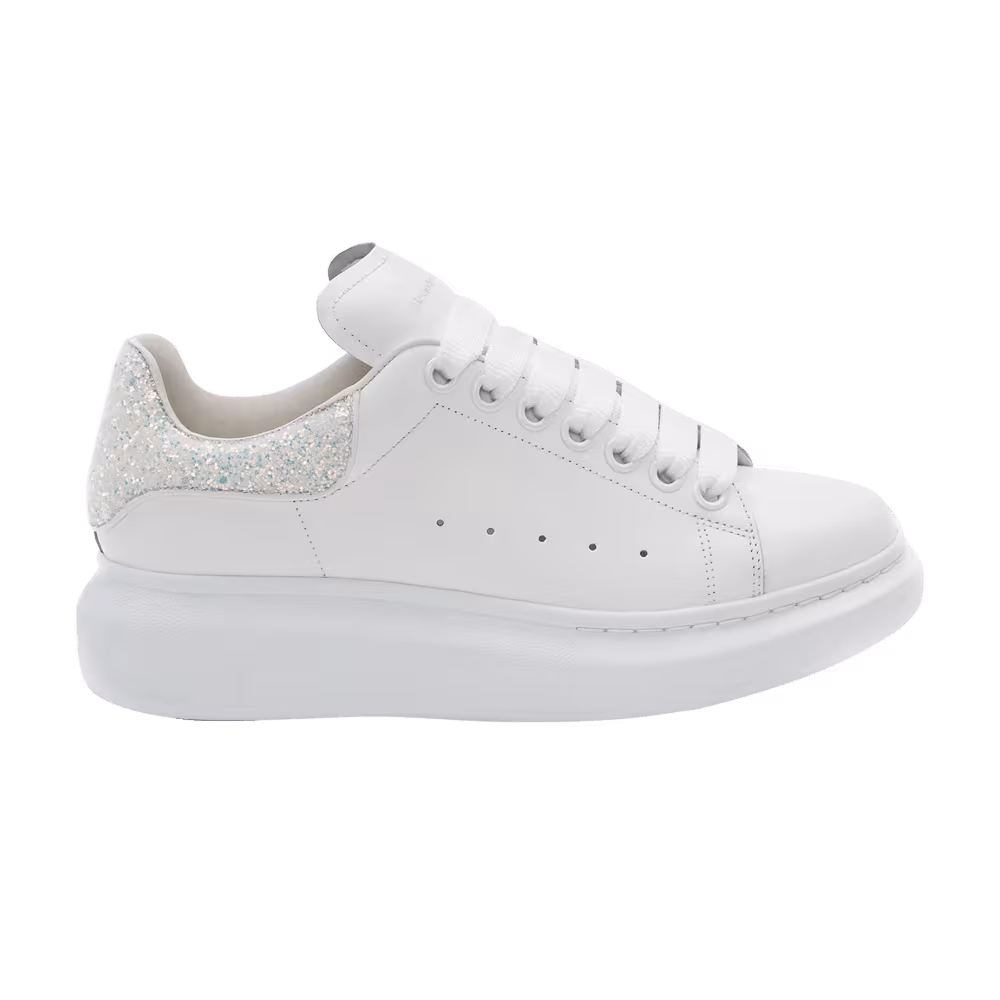 Alexander McQueen Women's Oversized Sneaker White Iridescent