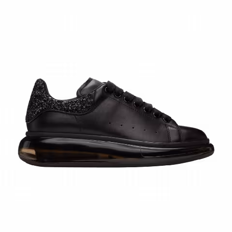 Alexander McQueen Wmns Oversized Sneaker 'Clear Sole - Black Glitter'