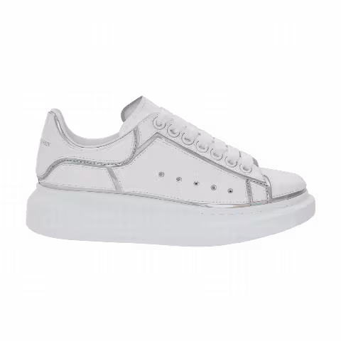 Alexander McQueen Wmns Oversized Sneaker 'White Silver Holo'