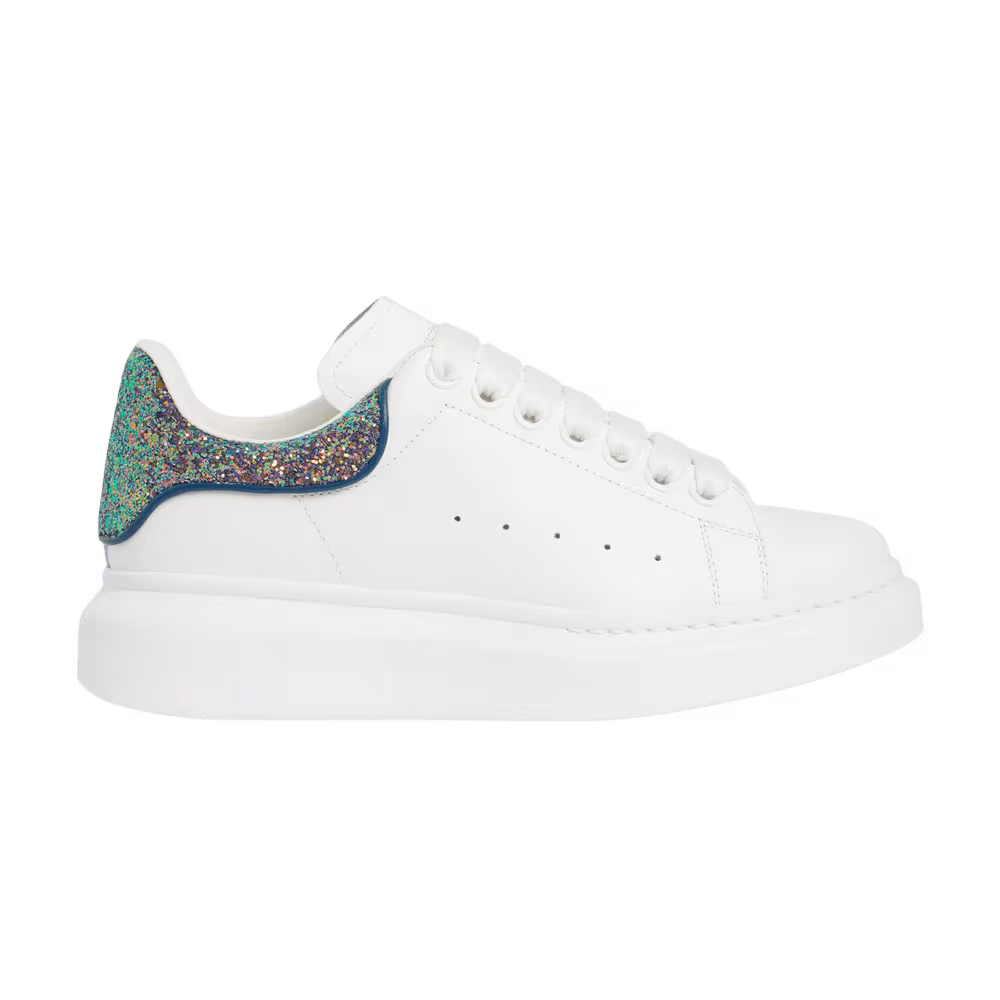 Alexander McQueen Women's Oversized Sneaker White Glitter