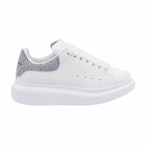 Alexander McQueen Wmns Oversized Sneaker 'White Ice Snake Print'