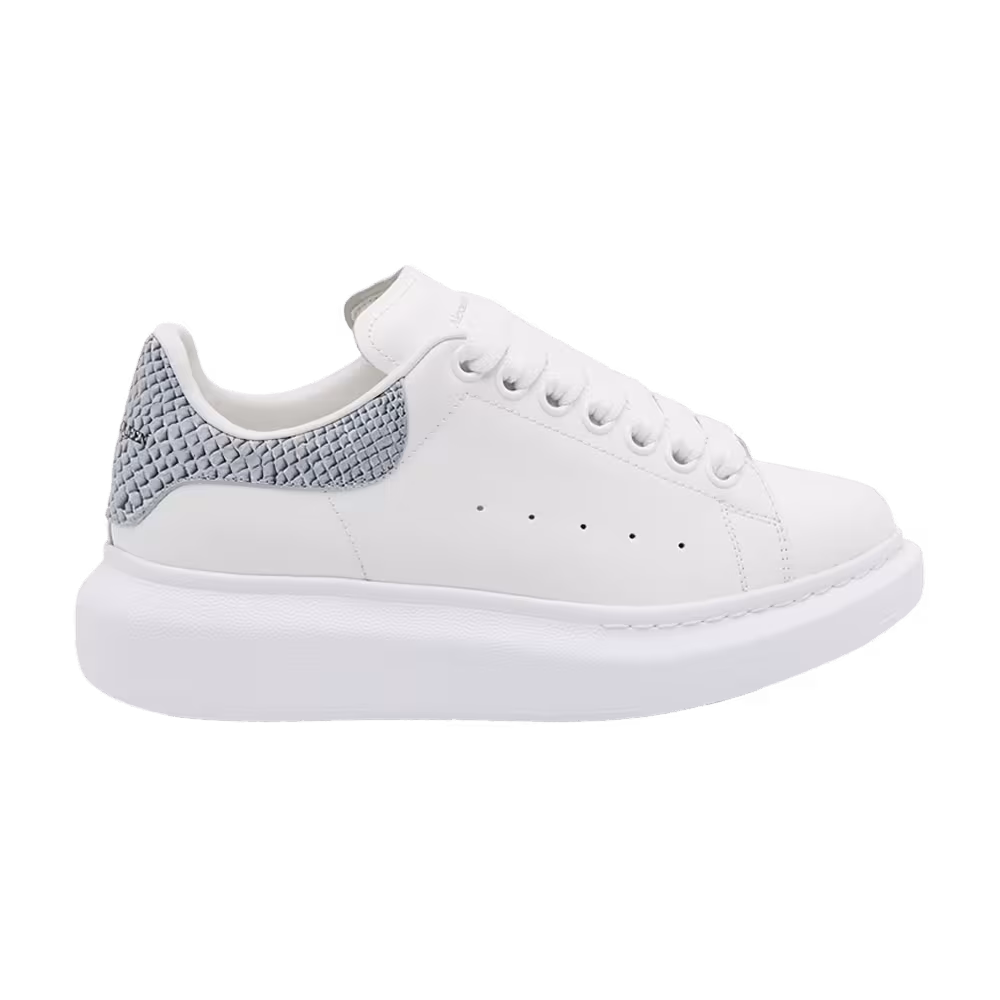 Alexander McQueen Women's Oversized Sneaker White Ice Snake Print
