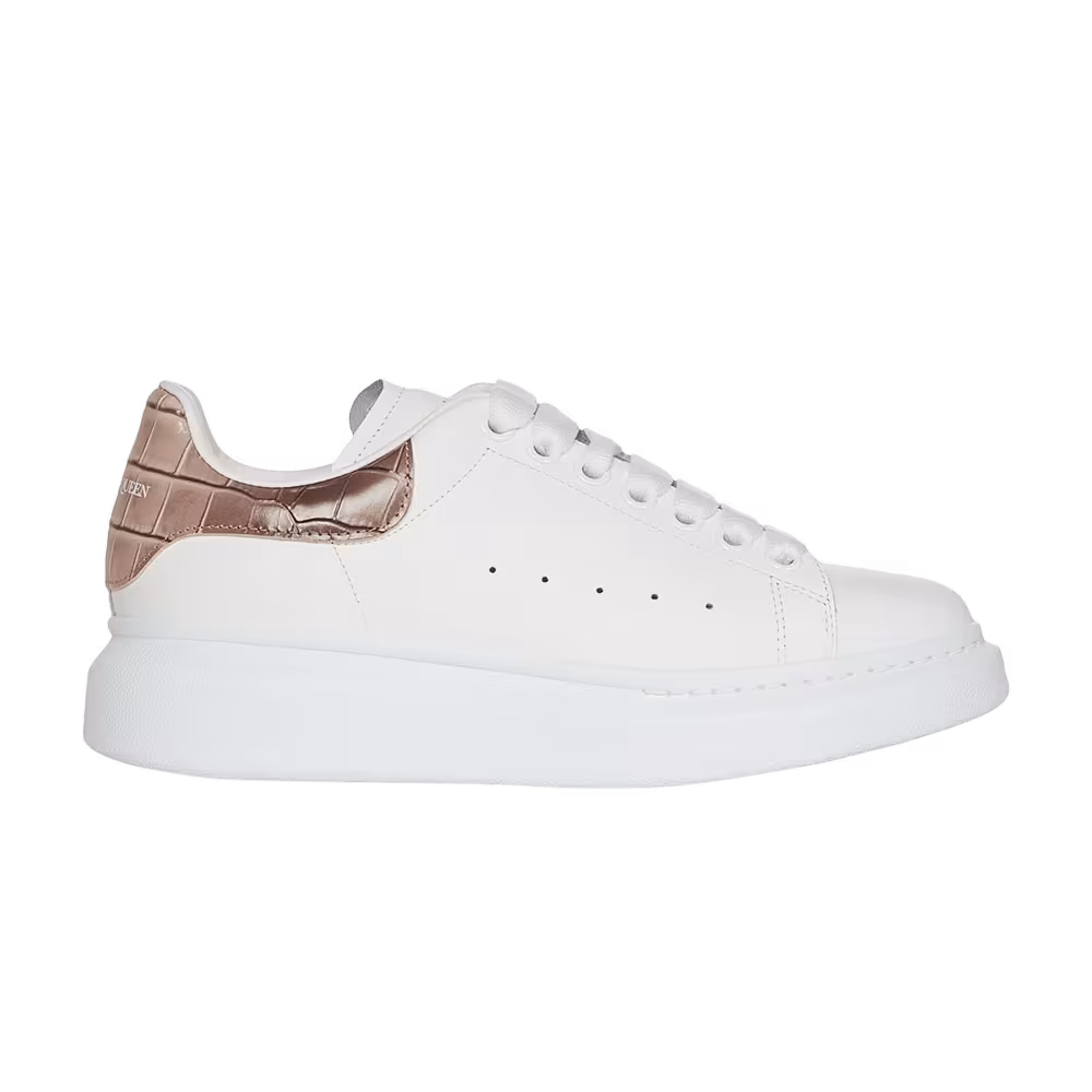 Alexander McQueen Women's Oversized Sneaker Burnt Pink Crocodile