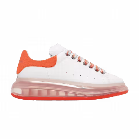 Alexander McQueen Wmns Oversized Sneaker 'Clear Sole - White Bright Orange'