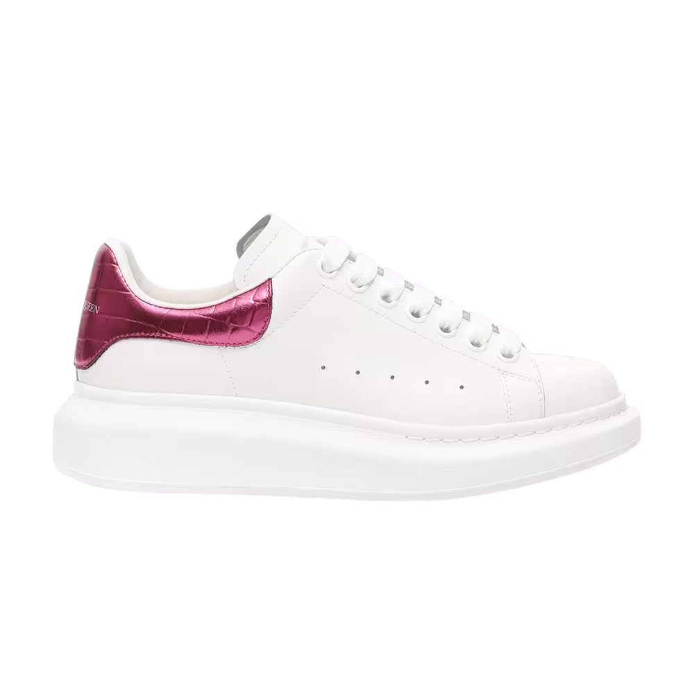 Alexander McQueen Women's Oversized Sneaker White Cocktail Pink