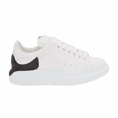 Alexander McQueen Wmns Oversized Sneaker 'Drop Heel Counter Print - White Black'