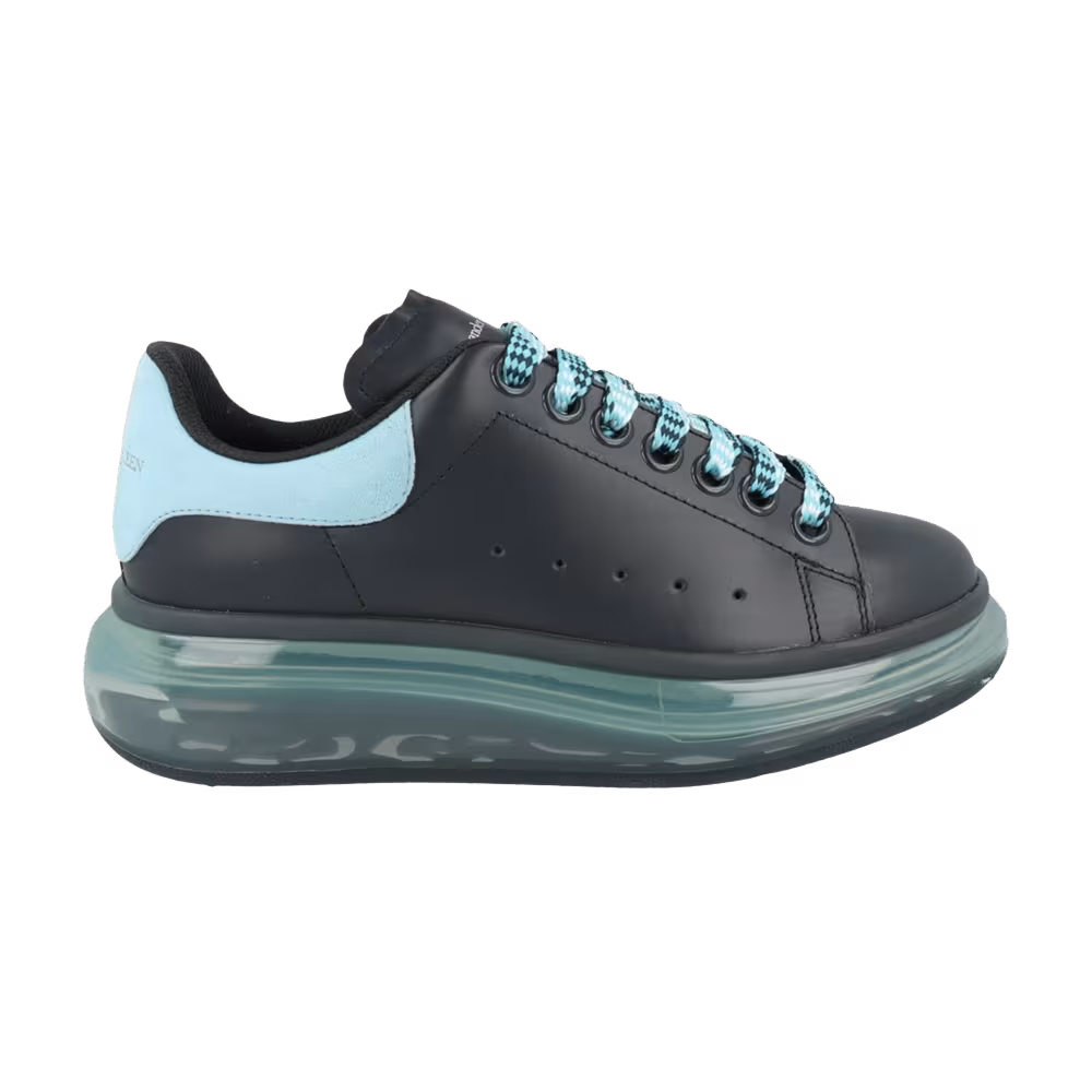 Alexander McQueen Women's Oversized Low Sneaker Black Aqua