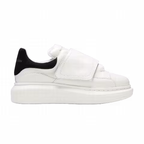 Alexander McQueen Oversized Grip-Strap Sneaker Kids 'White Black'