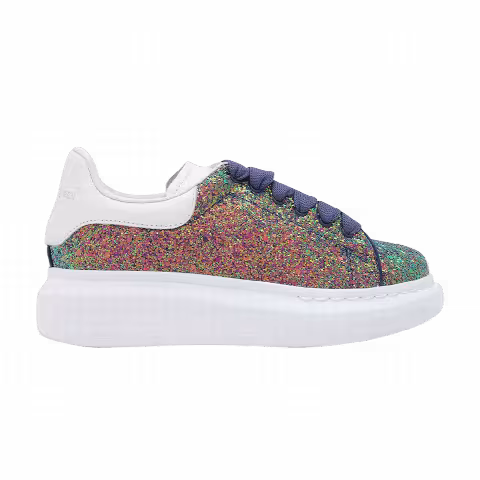 Alexander McQueen Oversized Sneaker Kids 'Grey Petrol Glitter'