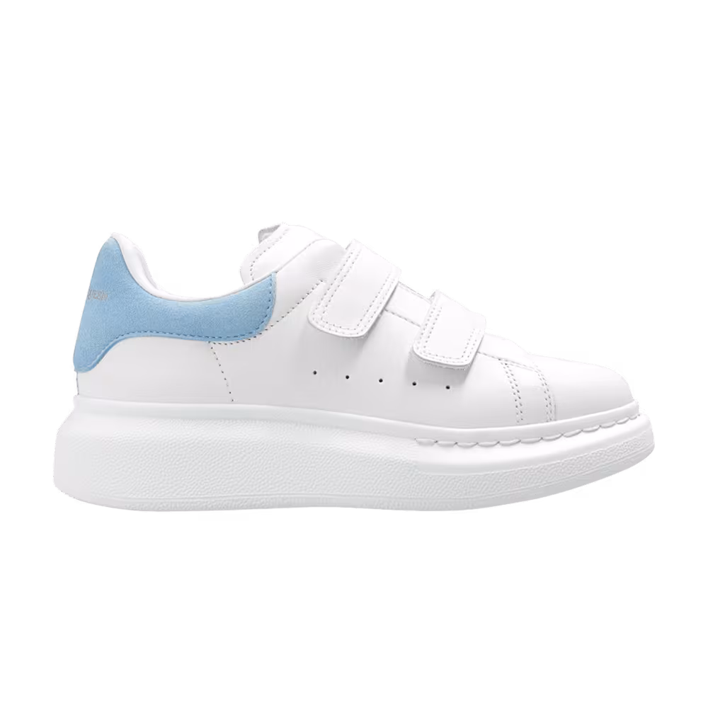 Alexander McQueen Oversized Grip-Strap Sneaker Kids White Powder Blue