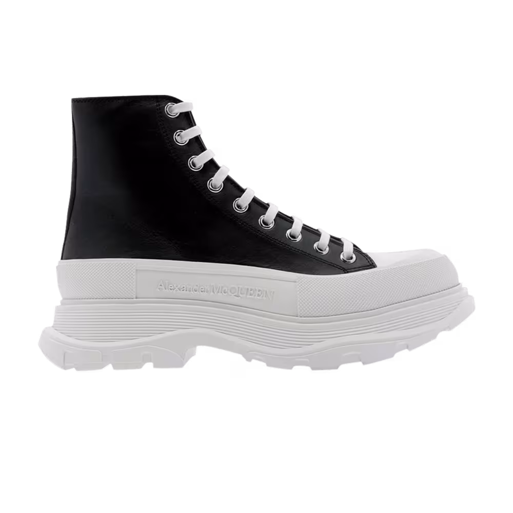 Alexander McQueen Tread Slick Boots Black White
