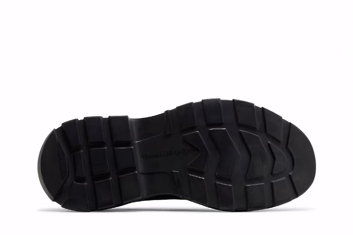 Alexander McQueen Tread Slick Lace-Up Graffiti Logo - Black White, view 5