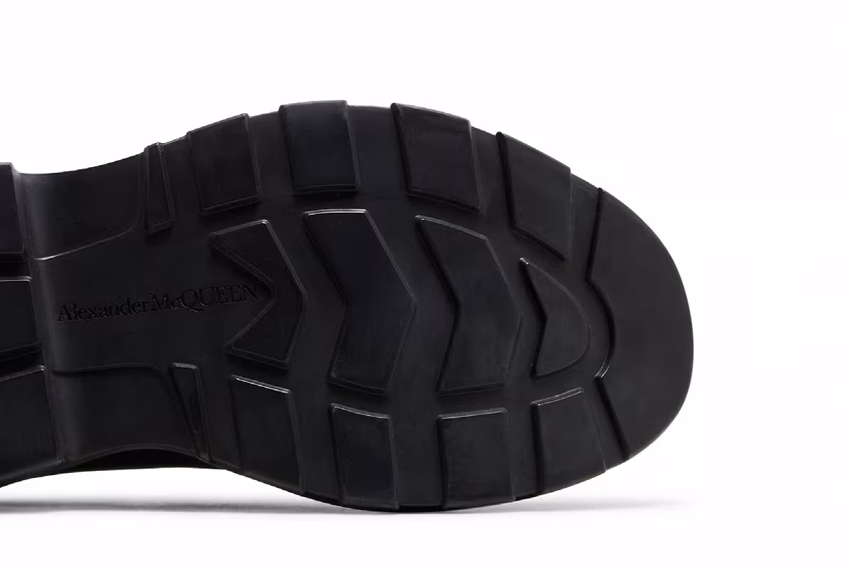 Alexander McQueen Tread Slick Lace-Up Graffiti Logo - Black White, view 6