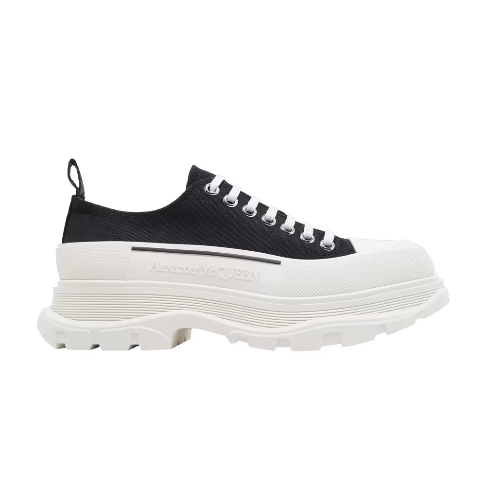 Alexander McQueen Tread Slick Lace Up Black White