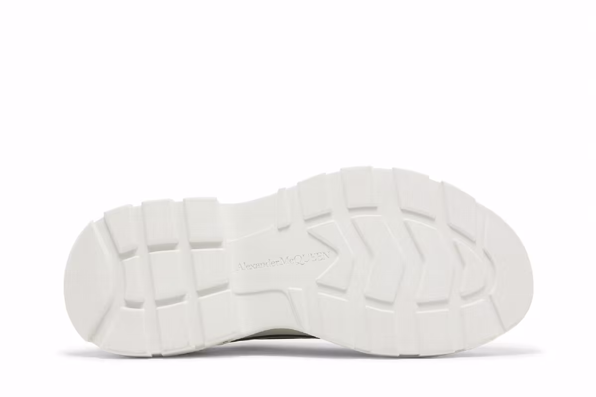 Alexander McQueen Tread Slick Lace Up Black White, view 5