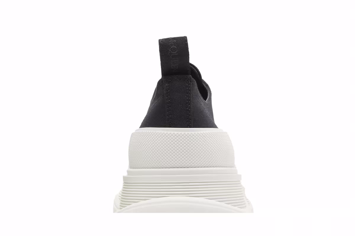 Alexander McQueen Tread Slick Lace Up Black White, view 8