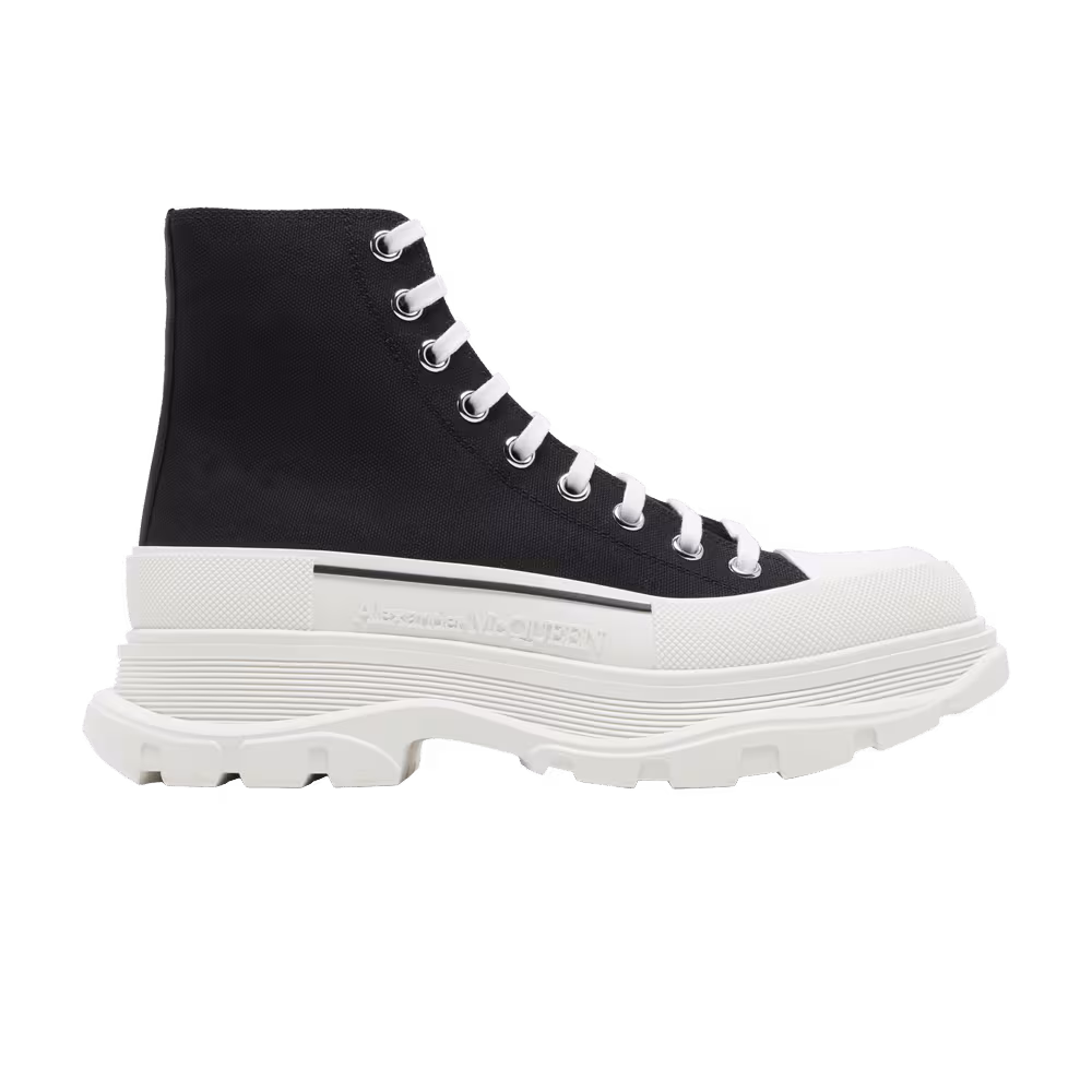 Alexander McQueen Tread Slick Boots Black White
