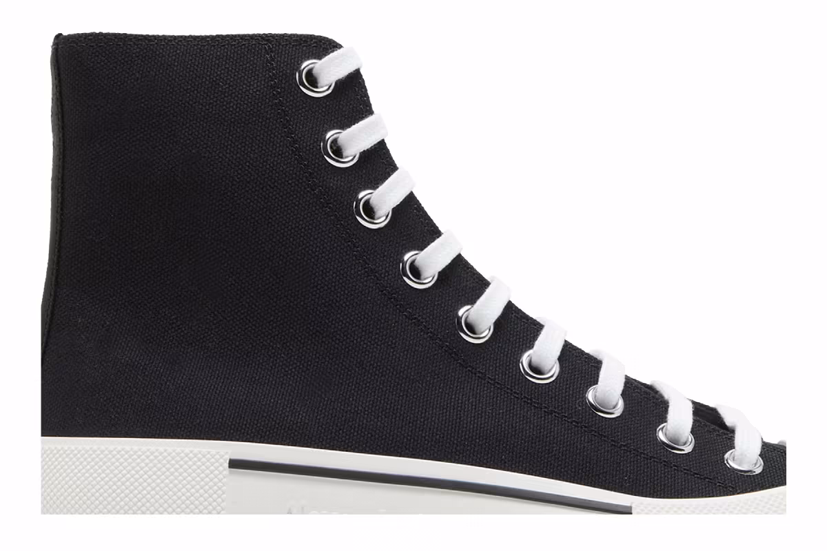 Alexander McQueen Tread Slick Boots Black White, view 3