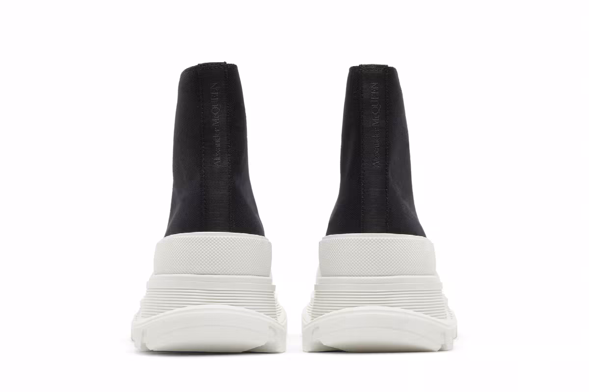 Alexander McQueen Tread Slick Boots Black White, view 7