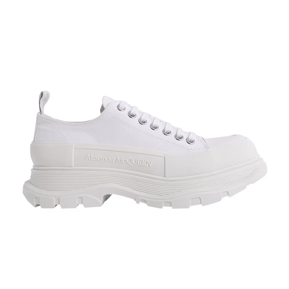 Alexander McQueen Tread Slick Lace Up Triple White