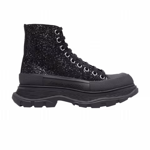 Alexander McQueen Wmns Tread Slick High 'Black Glitter'