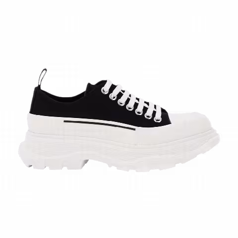 Alexander McQueen Wmns Tread Slick Lace Up 'Black White'