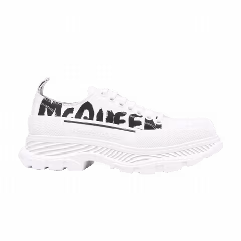 Alexander McQueen Tread Slick Lace Up 'McQueen Graffiti Logo - White'