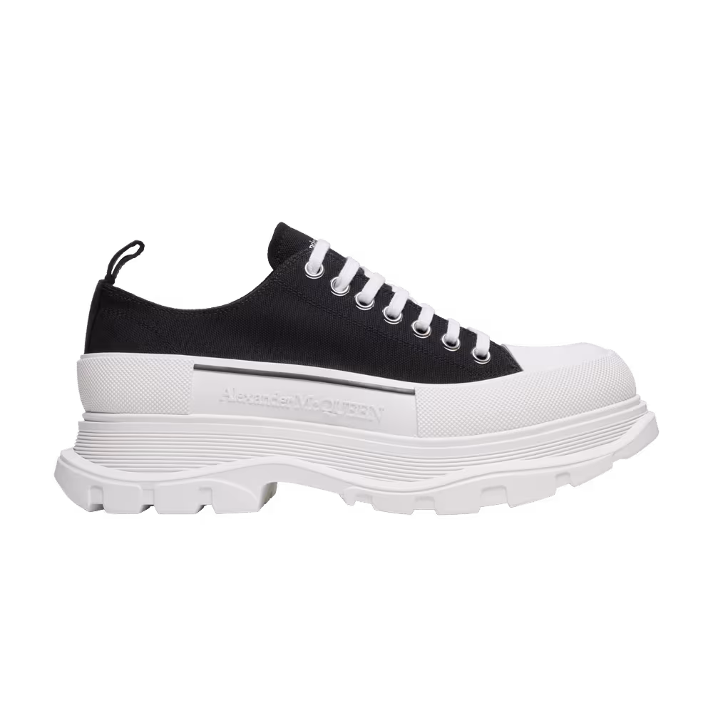 Alexander McQueen Tread Slick Lace Up Black White