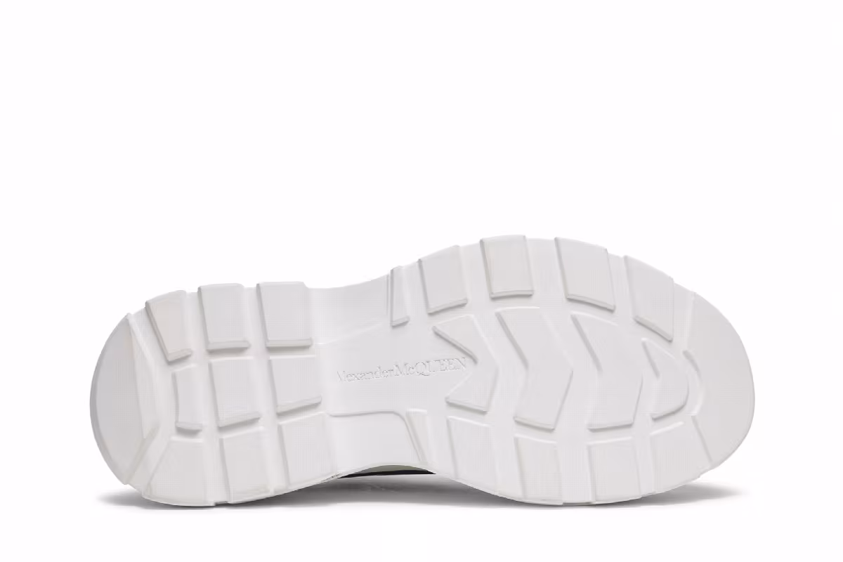 Alexander McQueen Tread Slick Lace Up Black White, view 5
