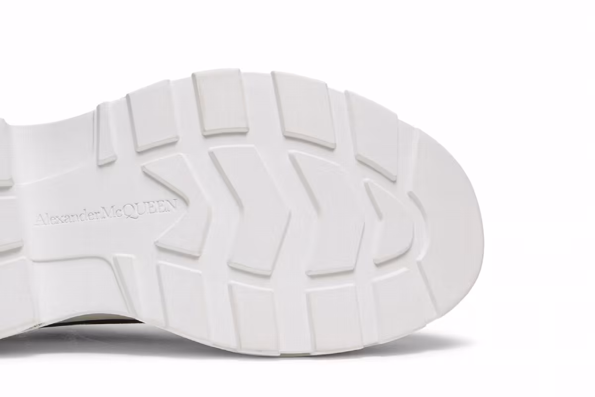 Alexander McQueen Tread Slick Lace Up Black White, view 6