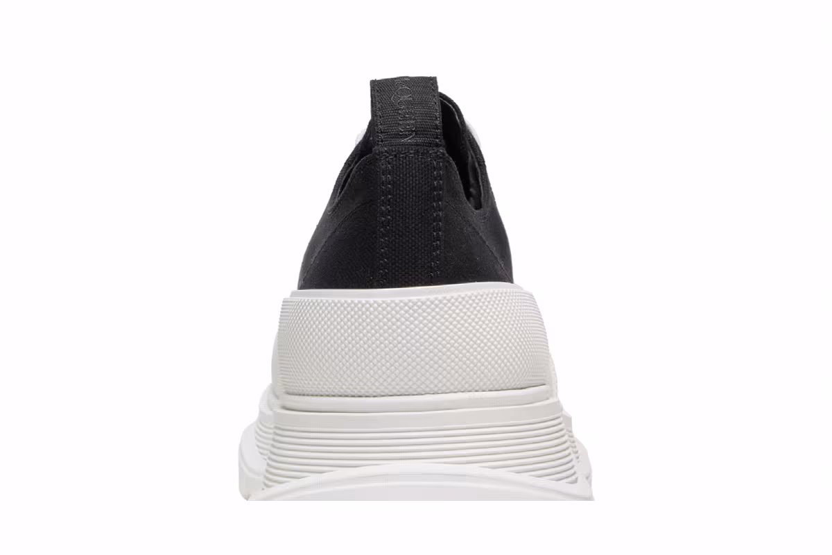 Alexander McQueen Tread Slick Lace Up Black White, view 8