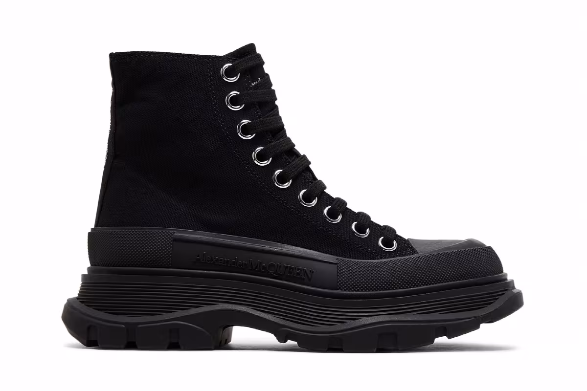Alexander McQueen Women's Tread Slick Boot Black, view 2