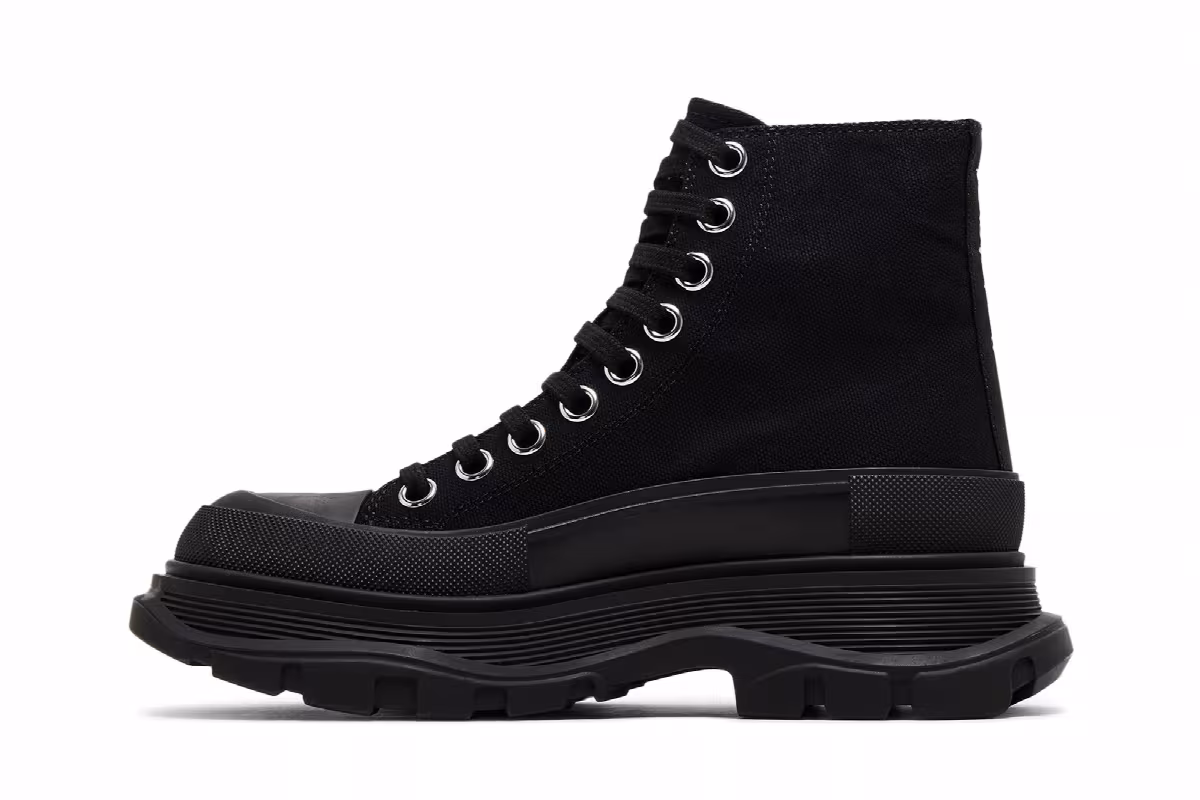 Alexander McQueen Women's Tread Slick Boot Black, view 4