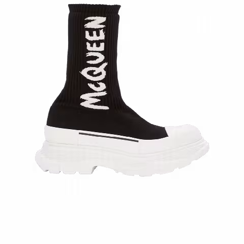 Alexander McQueen Wmns Tread Slick Boot 'Black White'