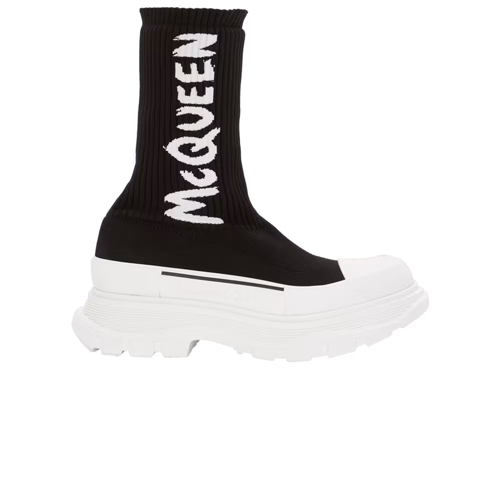 Alexander McQueen Women's Tread Slick Boot Black White
