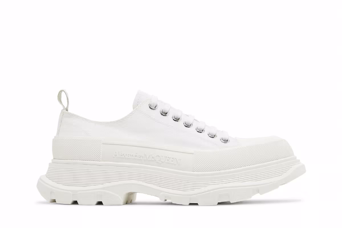 Alexander McQueen Tread Slick Lace Up White, view 2