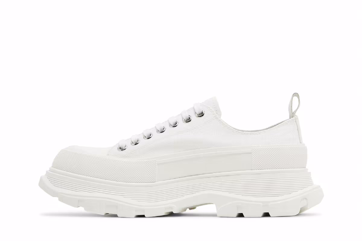 Alexander McQueen Tread Slick Lace Up White, view 4