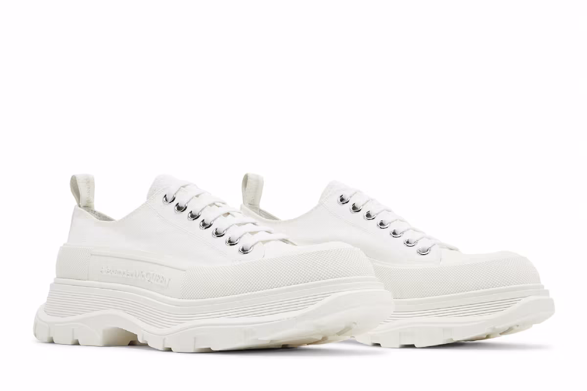 Alexander McQueen Tread Slick Lace Up White, view 9